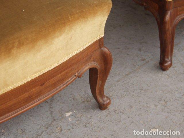 Antig&uuml;edades: Fauteuil 1920 en noyer (s&eacute;rie de 4) - Foto 9