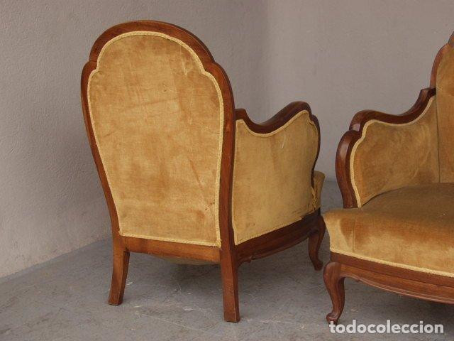Antig&uuml;edades: Fauteuil 1920 en noyer (s&eacute;rie de 4) - Foto 10