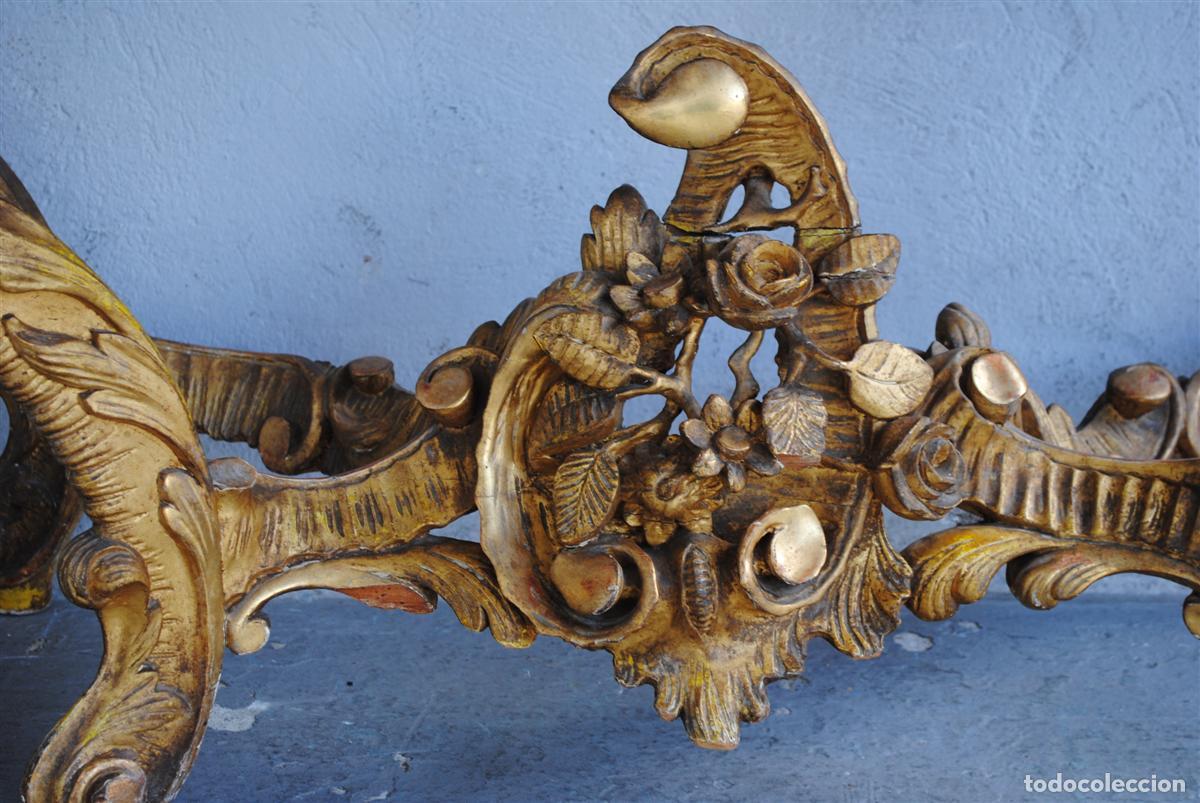 Antig&uuml;edades: Console Louis XV en bois dor&eacute; dessus marbre - Foto 6