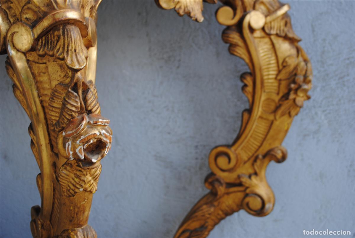 Antig&uuml;edades: Console Louis XV en bois dor&eacute; dessus marbre - Foto 10