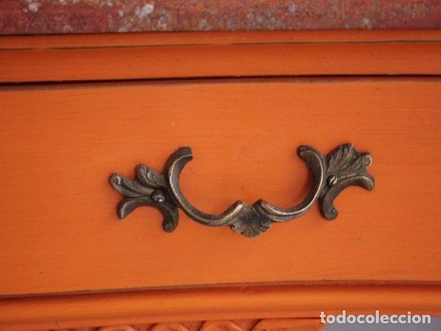 Antig&uuml;edades: Console de style Napol&eacute;on III peinte orange - Foto 8