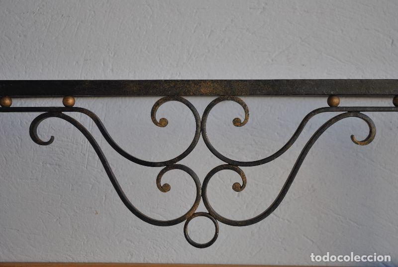 Antig&uuml;edades: Console fer forg&eacute; 1930 Art d&eacute;co et marbre - Foto 7