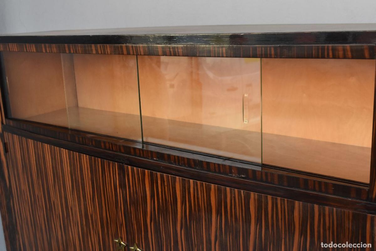 Antig&uuml;edades: Bahut vitrine en macassar style Art d&eacute;co 1930 - Foto 5