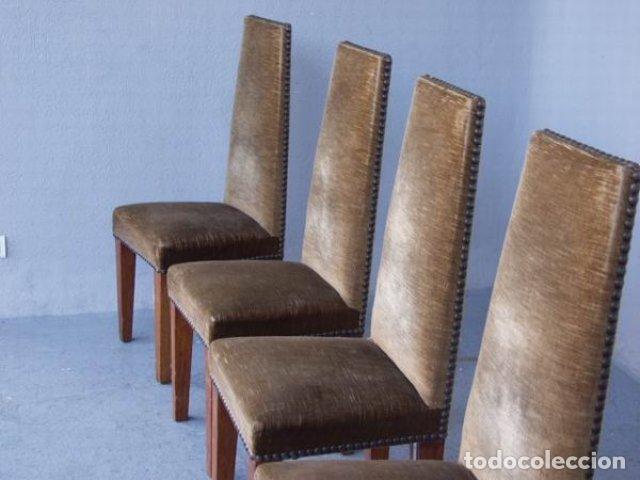 Antig&uuml;edades: Chaises en ch&ecirc;ne de style 1940 (s&eacute;rie de 6) - Foto 6