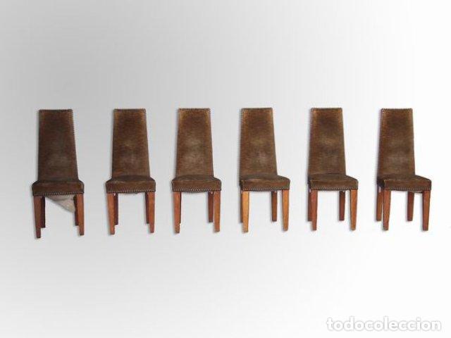 Antig&uuml;edades: Chaises en ch&ecirc;ne de style 1940 (s&eacute;rie de 6) - Foto 1