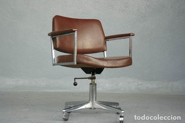 Antig&uuml;edades: Fauteuil de direction en cuir 1960 bon &eacute;tat - Foto 7