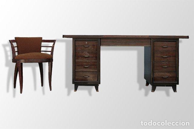 Antig&uuml;edades: Fauteuil de bureau paquebot 1940 - Foto 7