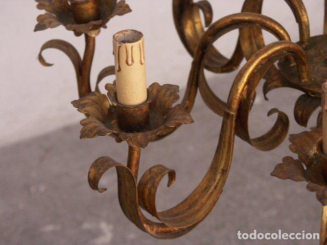 Antig&uuml;edades: Lustre 1940 bronze et polychromie - Foto 9