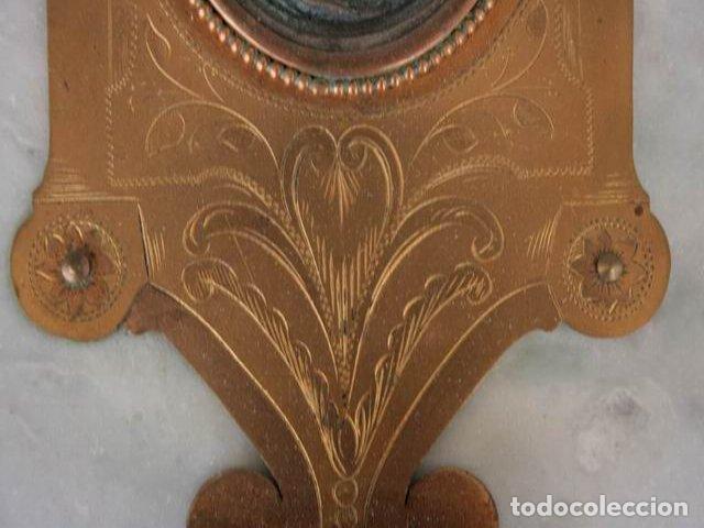Antig&uuml;edades: B&eacute;nitier en bronze XIX&egrave;me support marbre - Foto 5