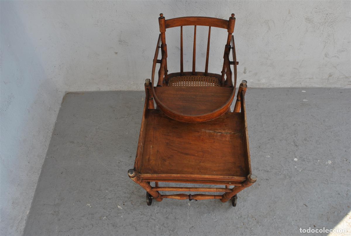 Antig&uuml;edades: Chaise haute de b&eacute;b&eacute; &agrave; syst&egrave;me d&eacute;poque 1900 - Foto 2