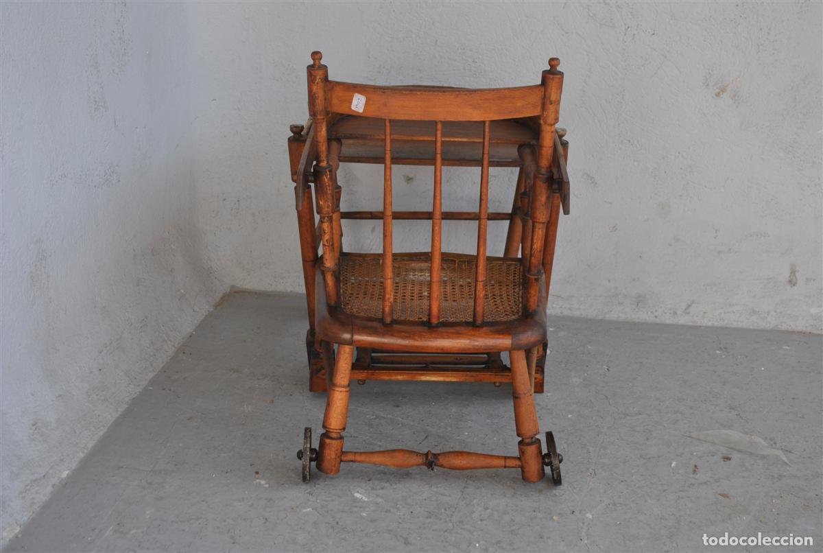 Antig&uuml;edades: Chaise haute de b&eacute;b&eacute; &agrave; syst&egrave;me d&eacute;poque 1900 - Foto 3