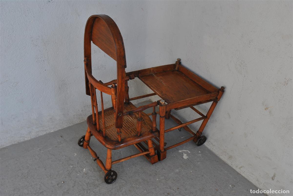 Antig&uuml;edades: Chaise haute de b&eacute;b&eacute; &agrave; syst&egrave;me d&eacute;poque 1900 - Foto 4