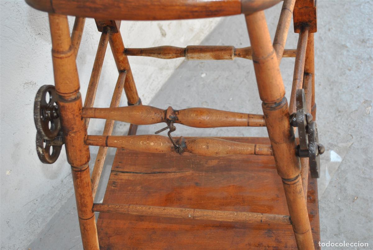 Antig&uuml;edades: Chaise haute de b&eacute;b&eacute; &agrave; syst&egrave;me d&eacute;poque 1900 - Foto 7