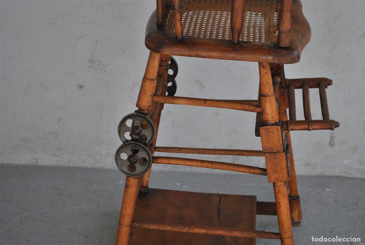Antig&uuml;edades: Chaise haute de b&eacute;b&eacute; &agrave; syst&egrave;me d&eacute;poque 1900 - Foto 10