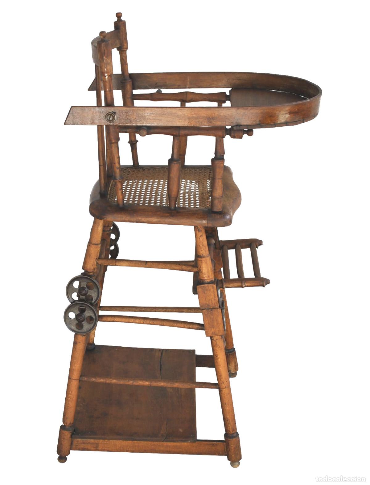 Antig&uuml;edades: Chaise haute de b&eacute;b&eacute; &agrave; syst&egrave;me d&eacute;poque 1900 - Foto 1