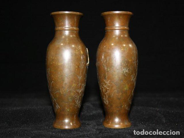 Antig&uuml;edades: Vases en bronze Meiji (paire) - Foto 3