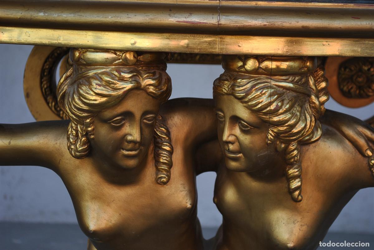 Antig&uuml;edades: Console dor&eacute;e &eacute;poque 1900 mod&egrave;le de la collection du Comte dAngiviller - Foto 4