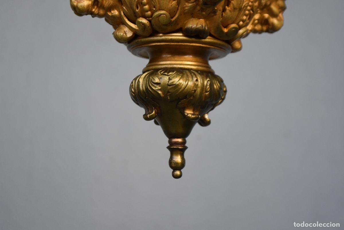 Antig&uuml;edades: Lanterne en bronze dor&eacute; du ch&acirc;teau de Versailles - Foto 9