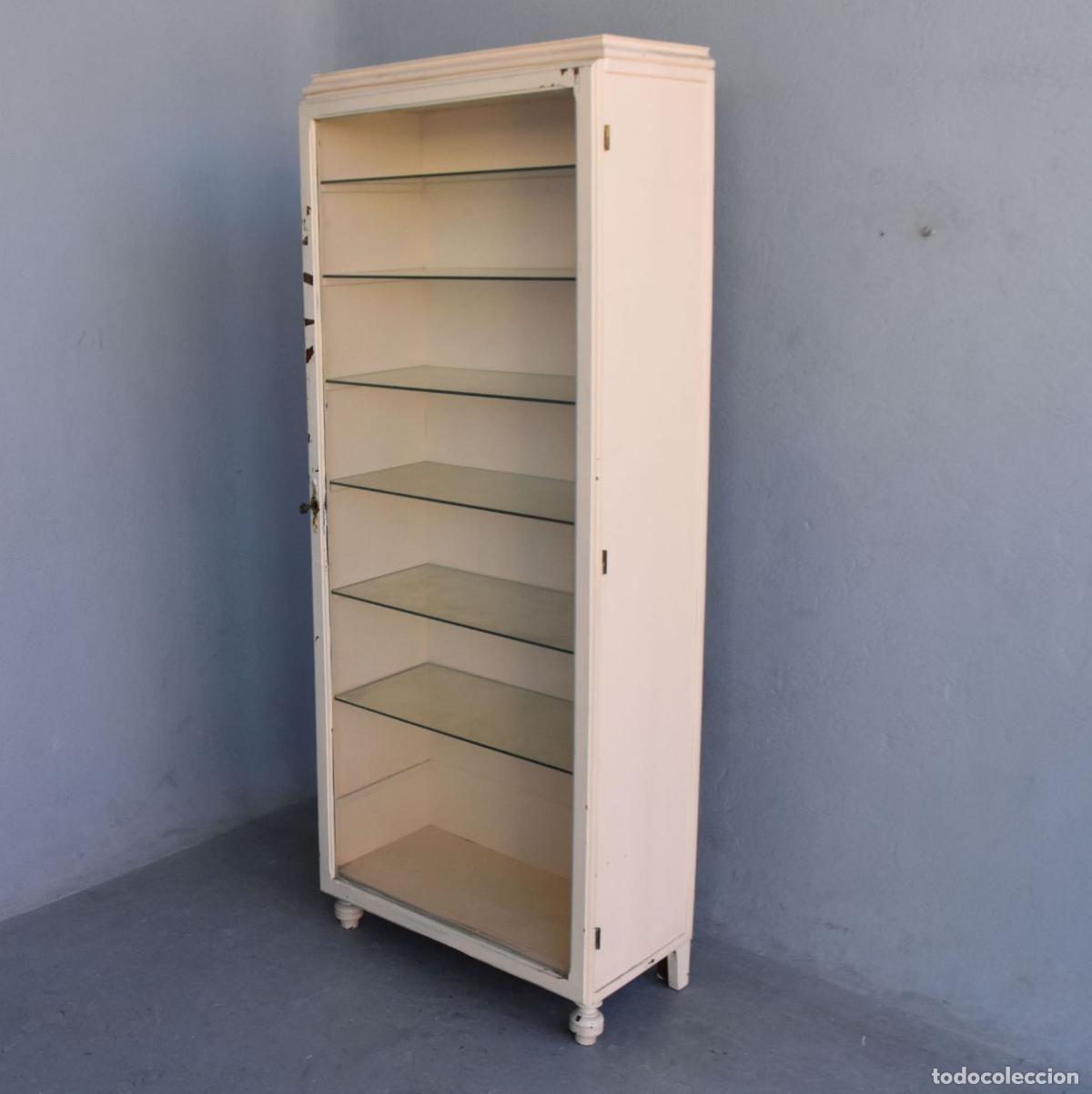 Antig&uuml;edades: Vitrines &eacute;clair&eacute;es bois laqu&eacute; pour collection - Foto 2
