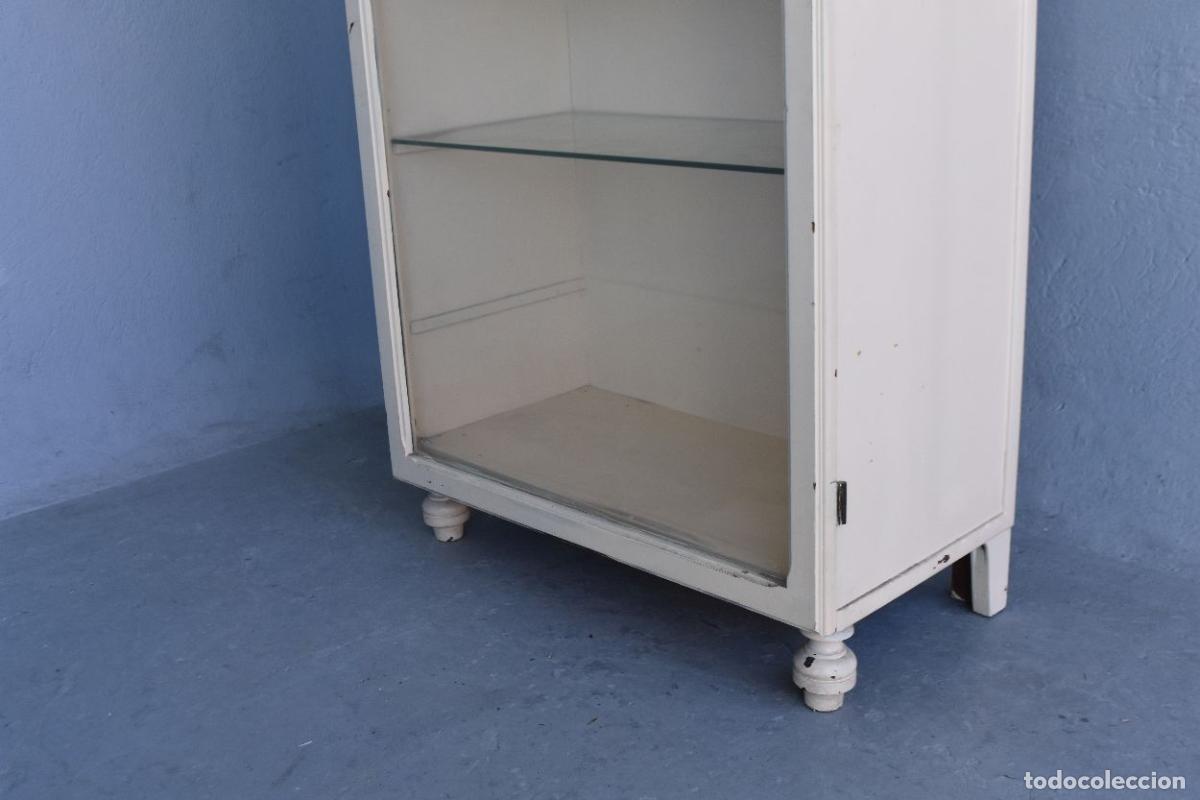 Antig&uuml;edades: Vitrines &eacute;clair&eacute;es bois laqu&eacute; pour collection - Foto 4