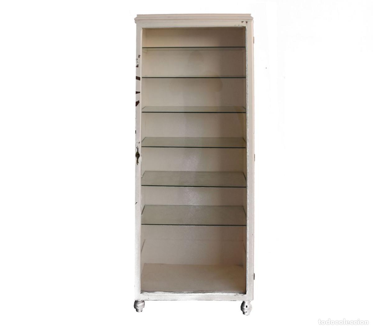 Antig&uuml;edades: Vitrines &eacute;clair&eacute;es bois laqu&eacute; pour collection - Foto 1
