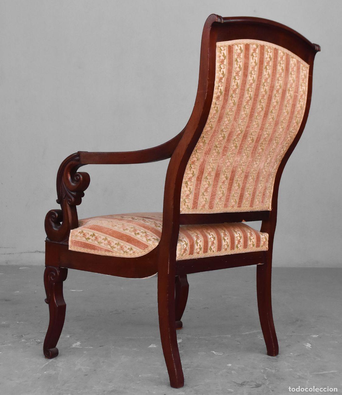 Antig&uuml;edades: Fauteuils en acajou de style Restauration (paire) - Foto 3
