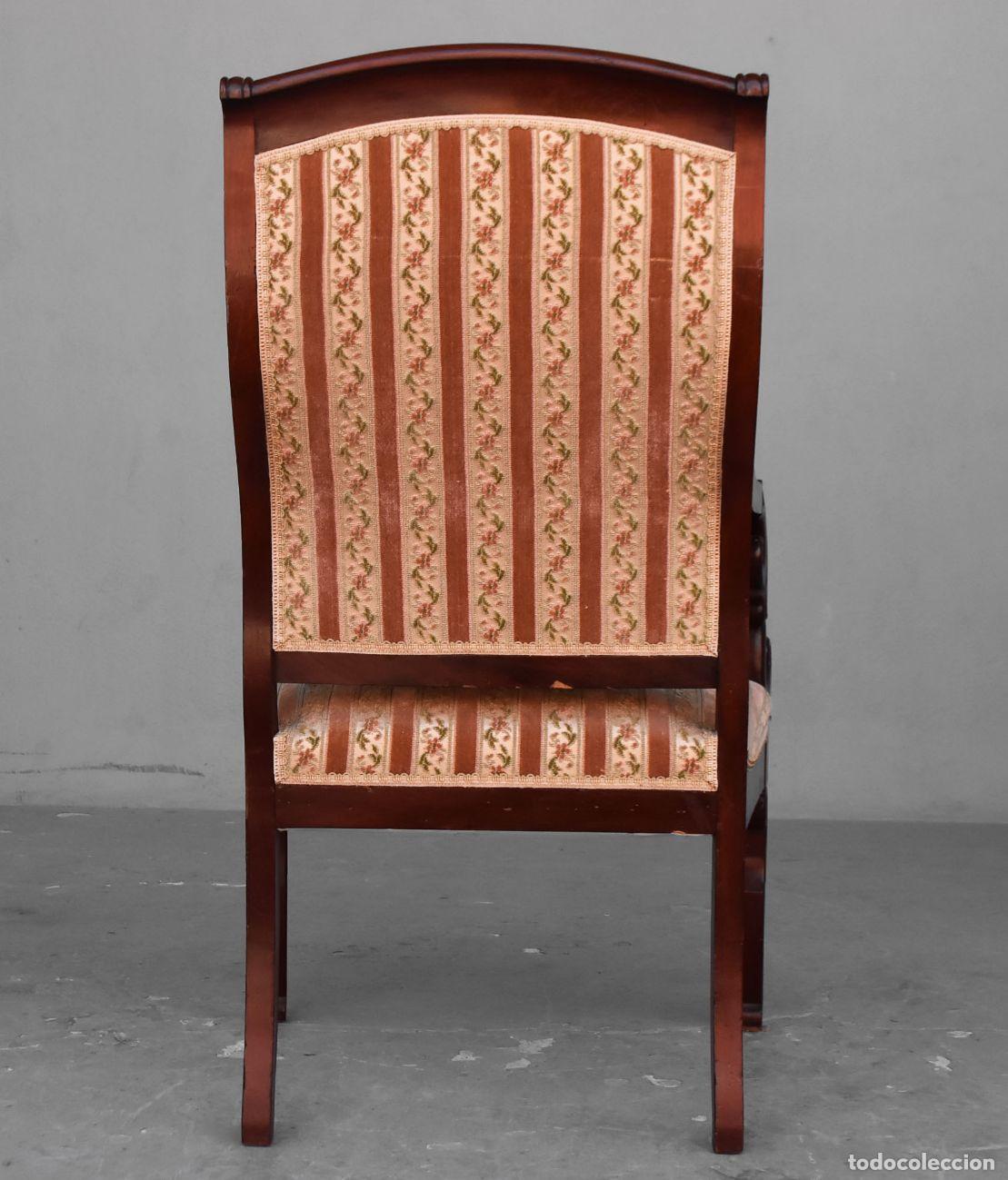 Antig&uuml;edades: Fauteuils en acajou de style Restauration (paire) - Foto 5