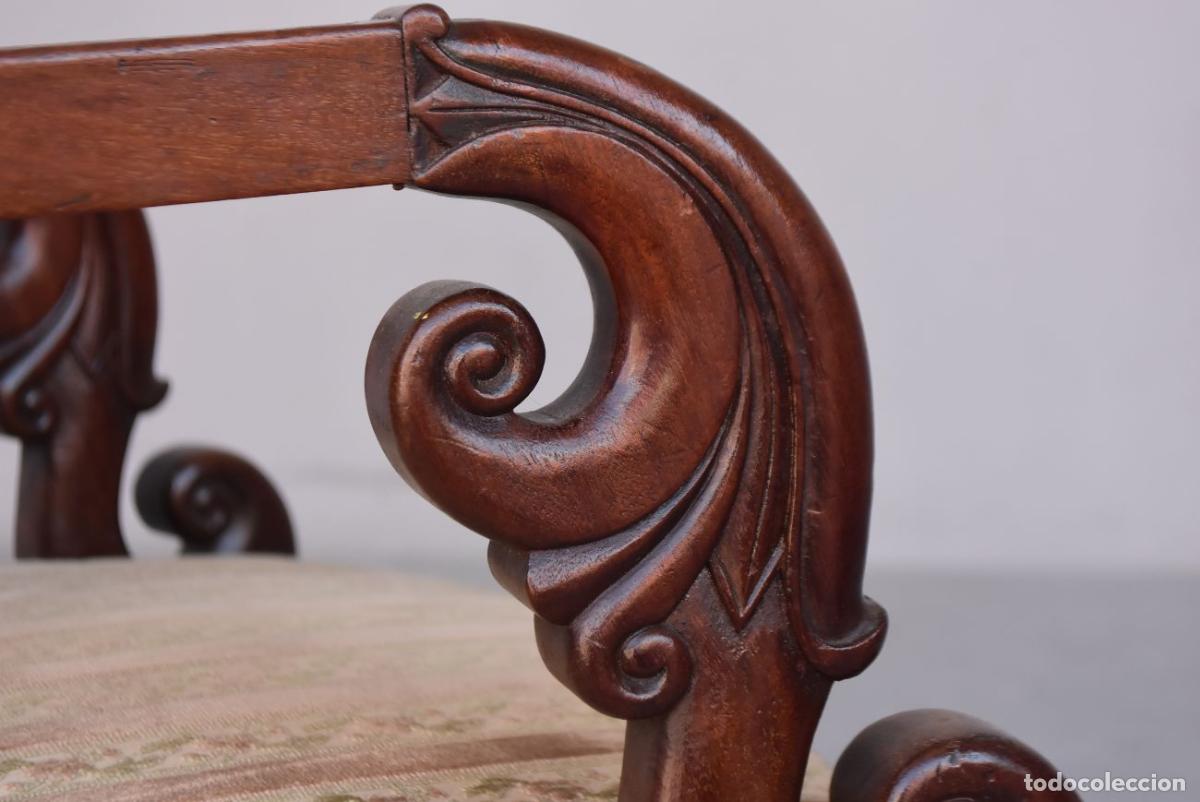 Antig&uuml;edades: Fauteuils en acajou de style Restauration (paire) - Foto 8