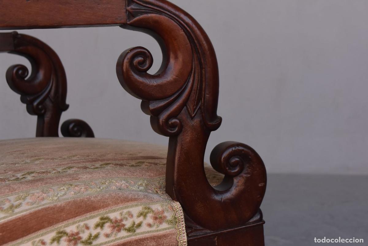 Antig&uuml;edades: Fauteuils en acajou de style Restauration (paire) - Foto 9