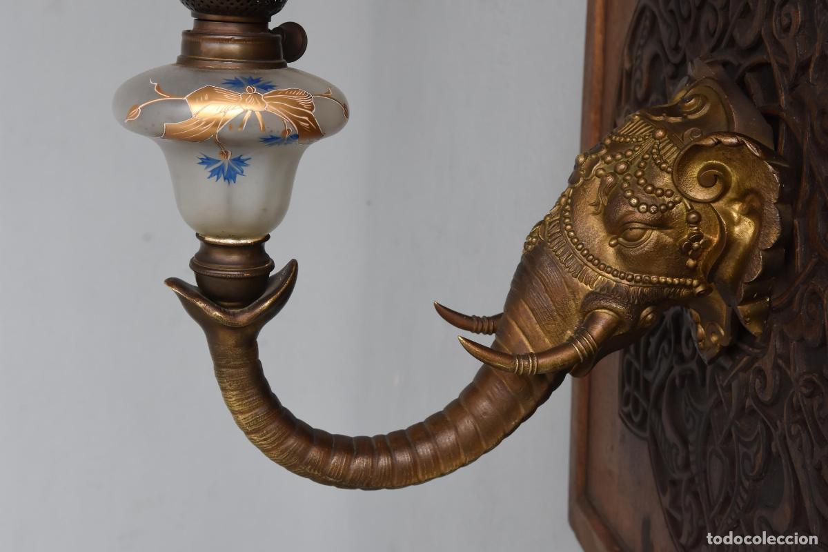 Antig&uuml;edades: Applique &eacute;l&eacute;phant &eacute;poque 1900 en bronze - Foto 4