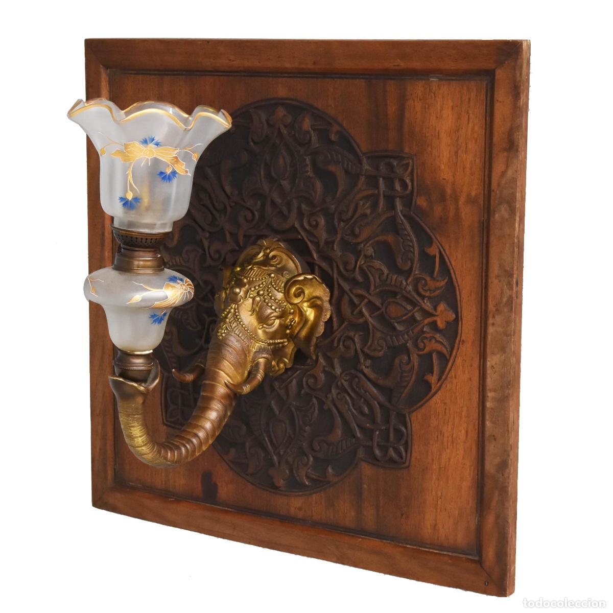 Antig&uuml;edades: Applique &eacute;l&eacute;phant &eacute;poque 1900 en bronze - Foto 1