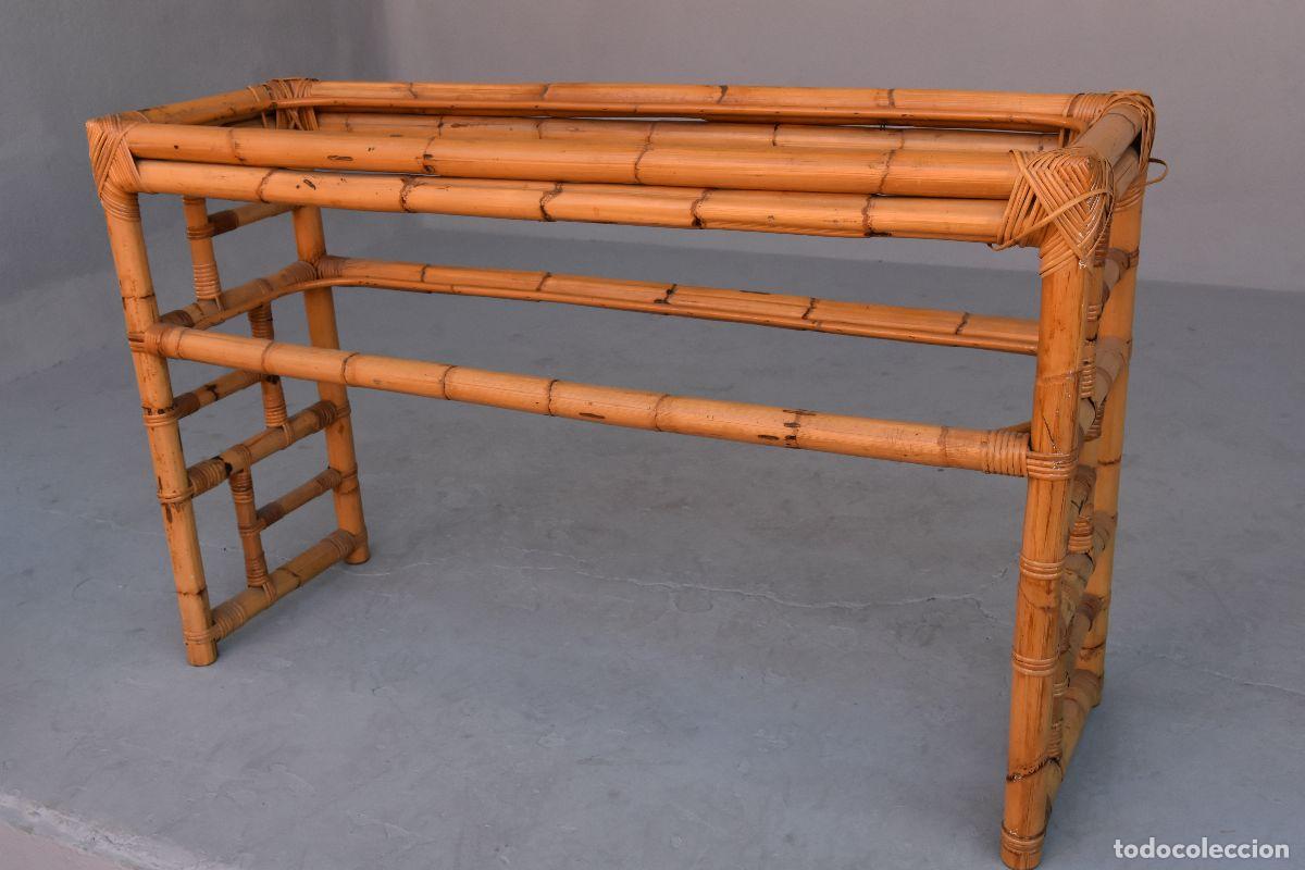 Antig&uuml;edades: Console bambou ann&eacute;es 60 - Foto 2