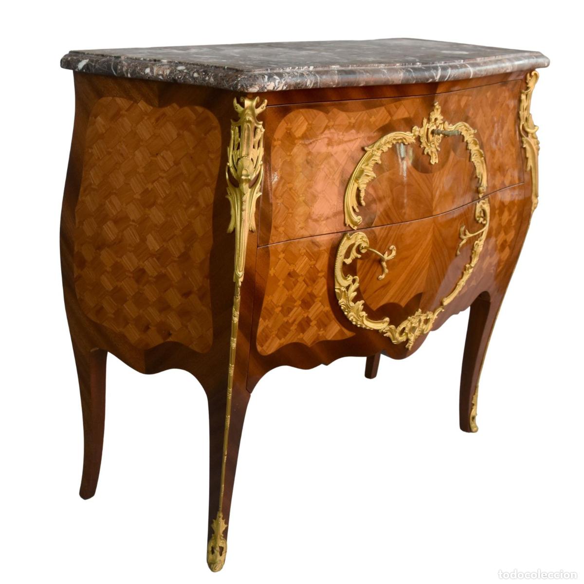Antig&uuml;edades: Commode sauteuse Louis XV bois de rose - Foto 2