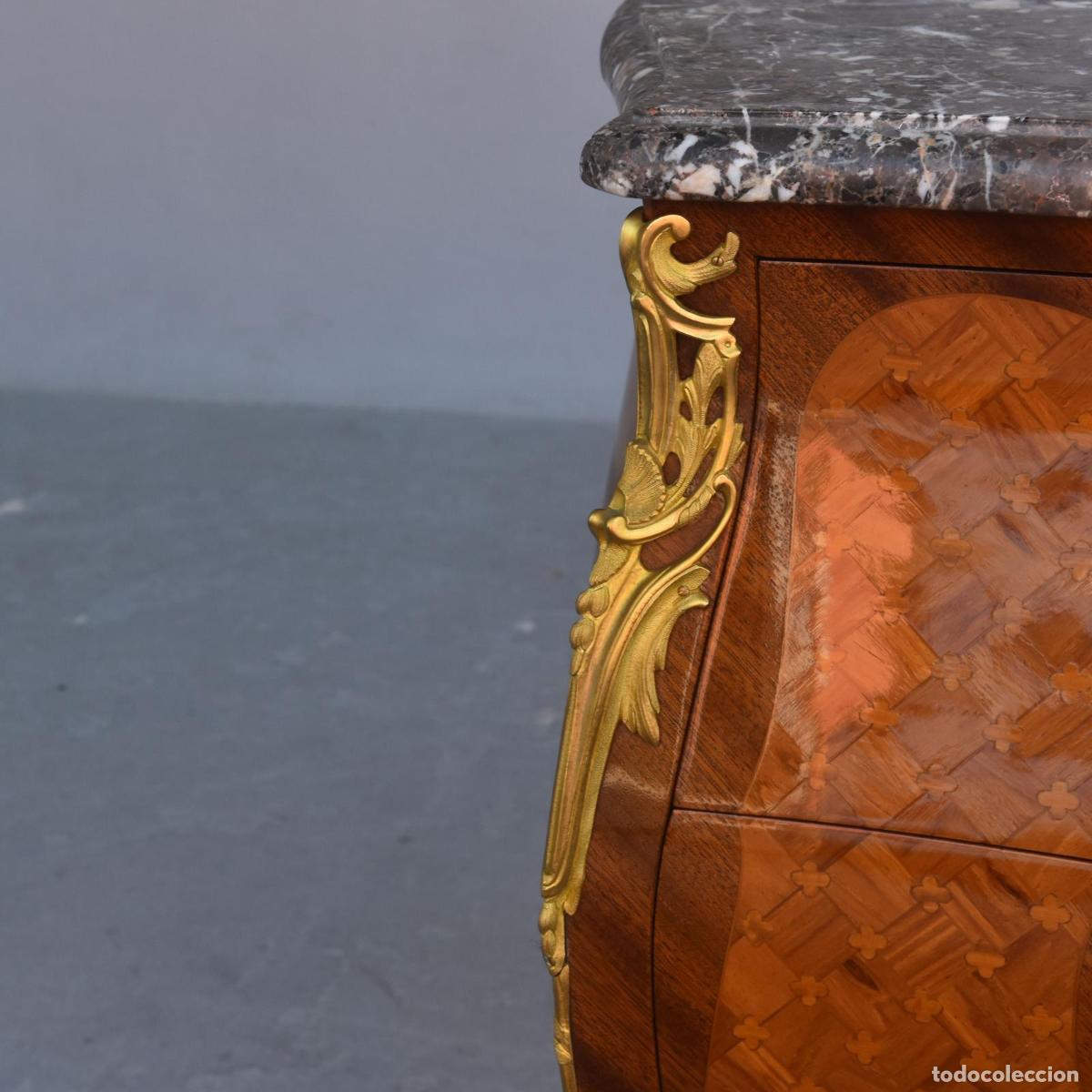 Antig&uuml;edades: Commode sauteuse Louis XV bois de rose - Foto 3
