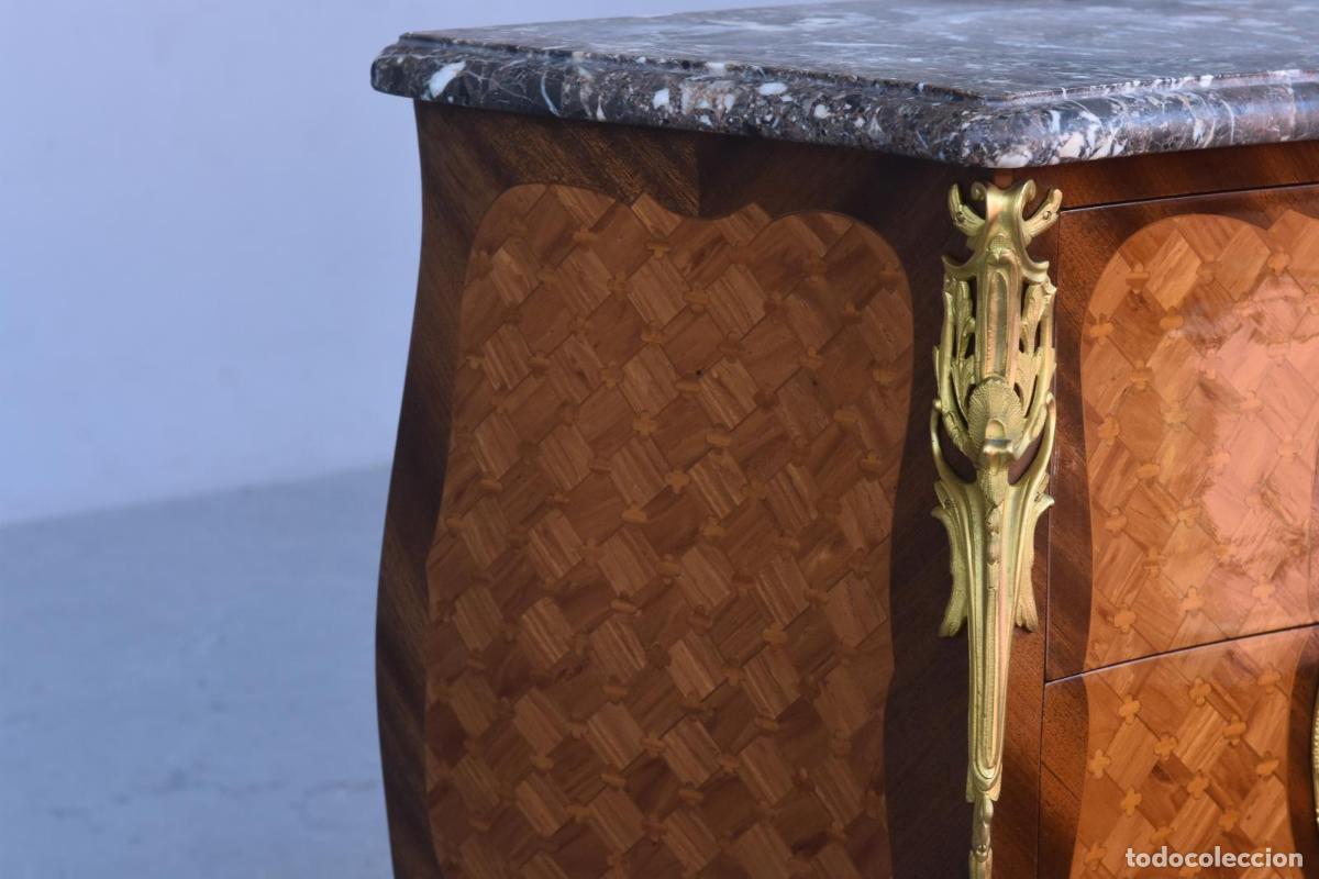 Antig&uuml;edades: Commode sauteuse Louis XV bois de rose - Foto 4