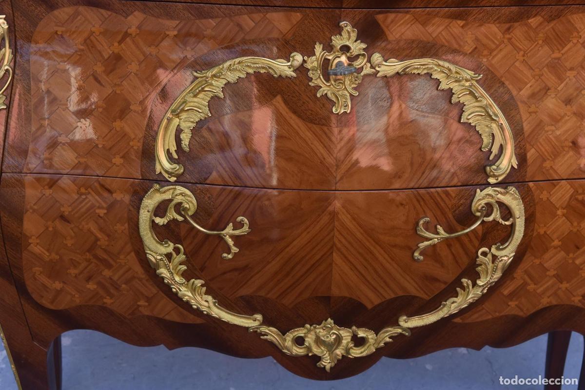 Antig&uuml;edades: Commode sauteuse Louis XV bois de rose - Foto 5