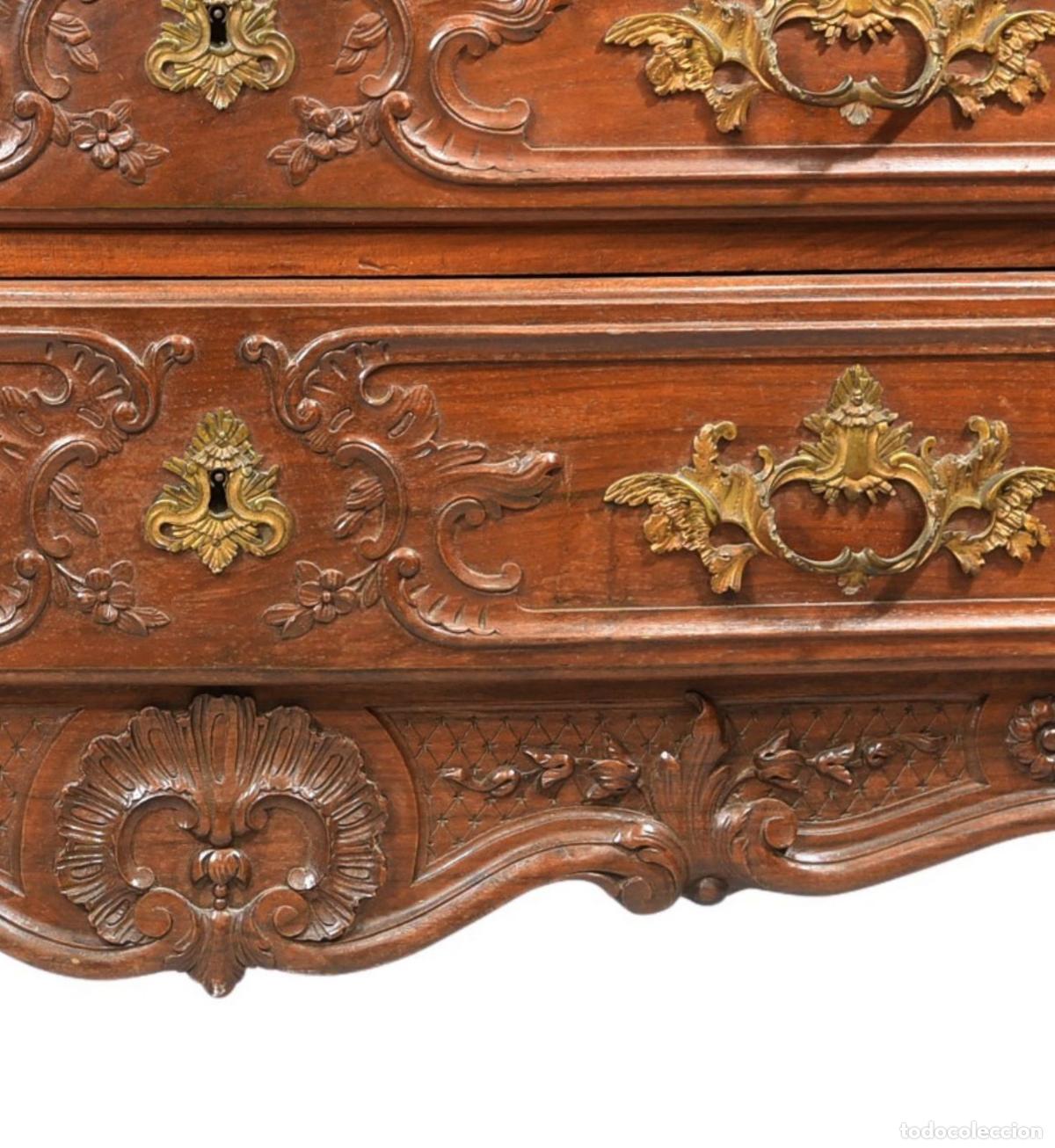 Antig&uuml;edades: Commode Rocaille en noyer &eacute;poque XIX&egrave;me - Foto 4
