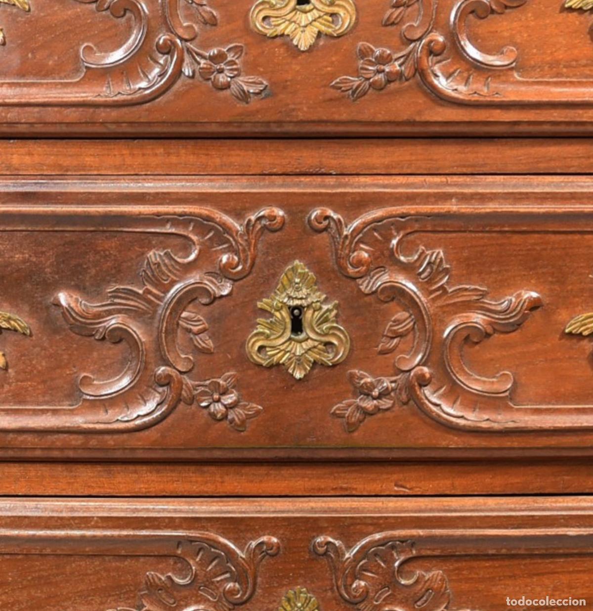 Antig&uuml;edades: Commode Rocaille en noyer &eacute;poque XIX&egrave;me - Foto 5