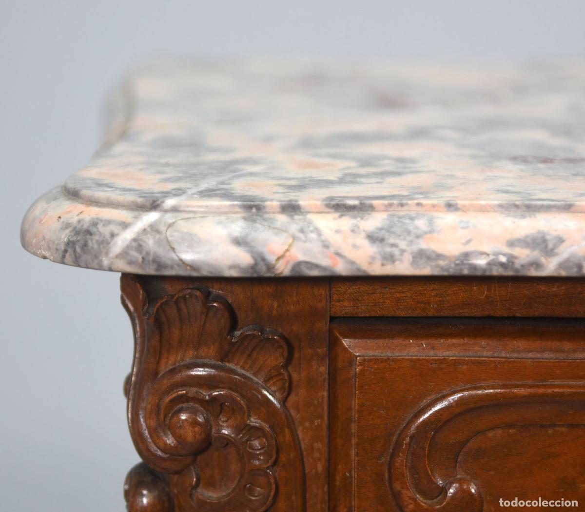 Antig&uuml;edades: Commode Rocaille en noyer &eacute;poque XIX&egrave;me - Foto 6