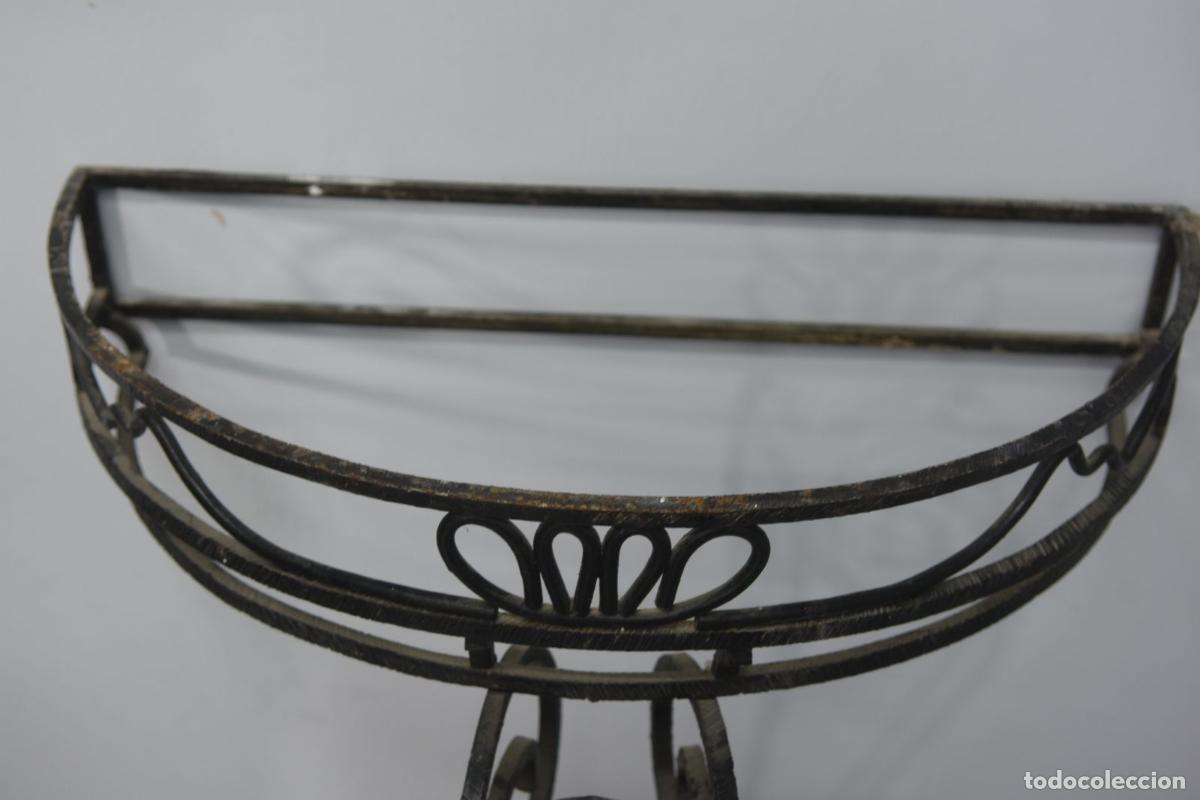 Antig&uuml;edades: Console fer forg&eacute; top onyx Art d&eacute;co 1930 - Foto 4