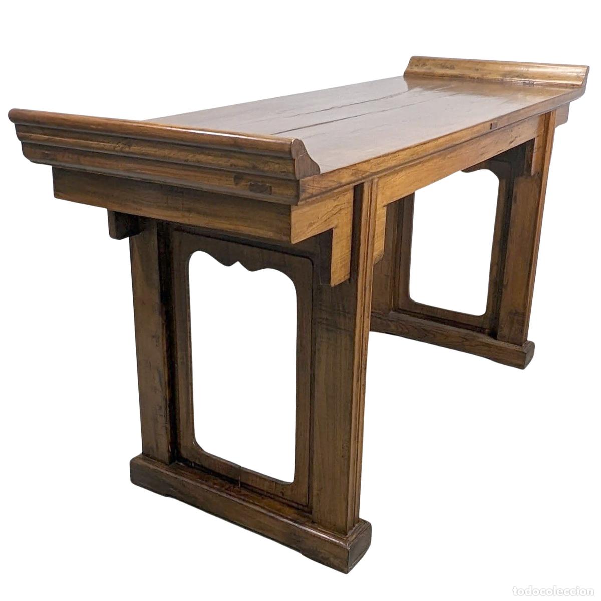 Antig&uuml;edades: Grande console chinoise en Orme - Foto 3
