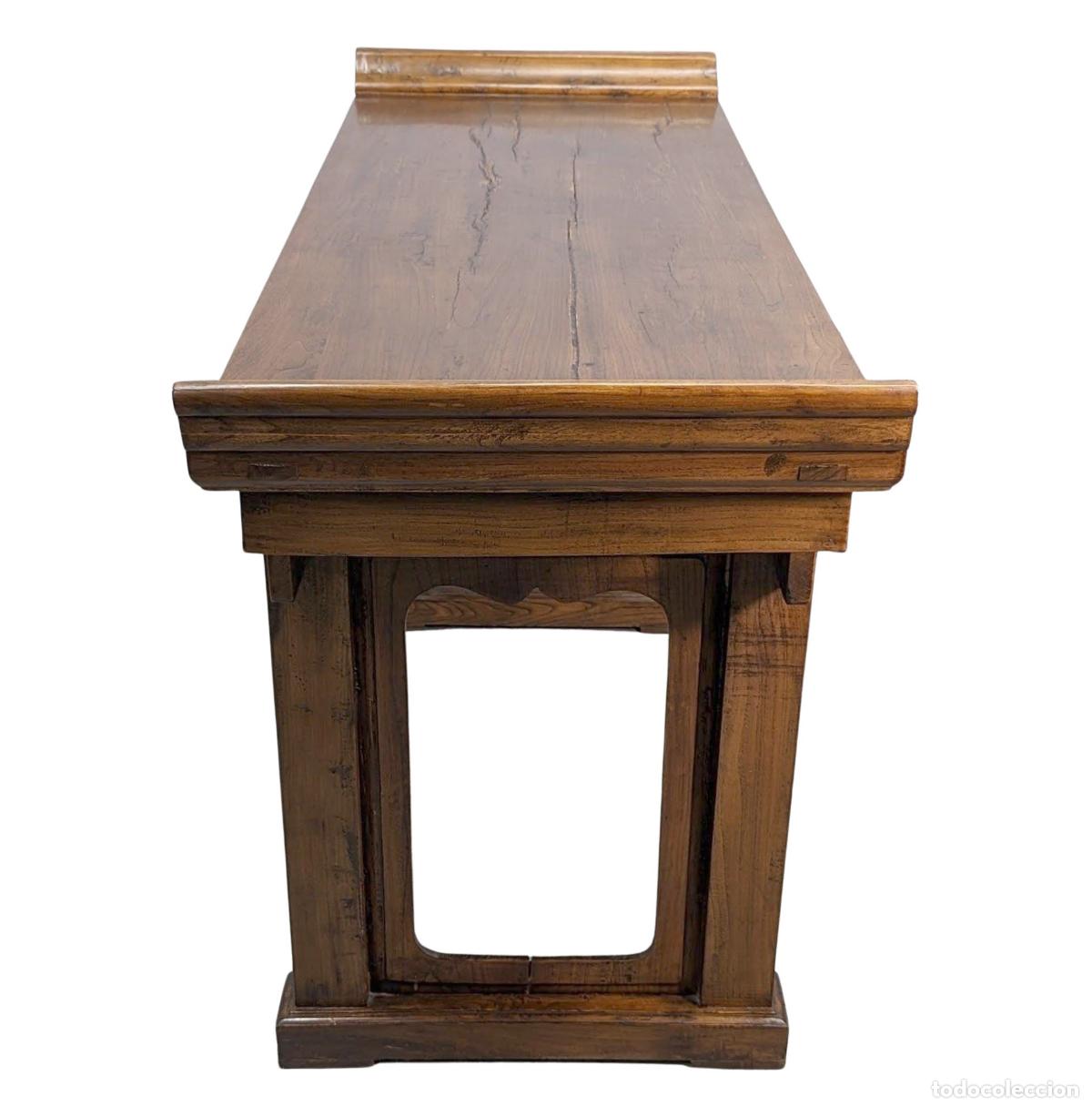 Antig&uuml;edades: Grande console chinoise en Orme - Foto 6