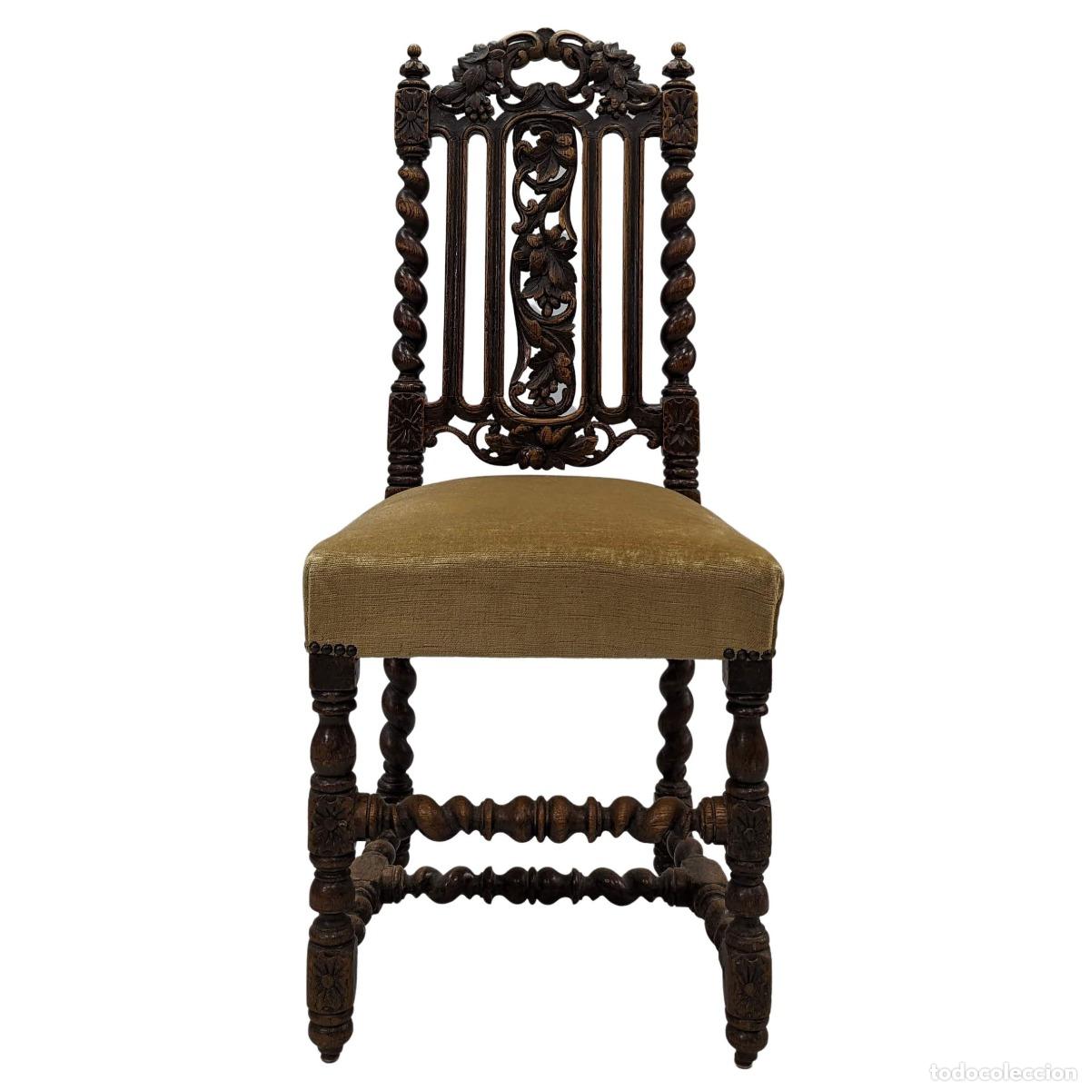 Antig&uuml;edades: S&eacute;rie de chaises en ch&ecirc;ne foret noire - Foto 4