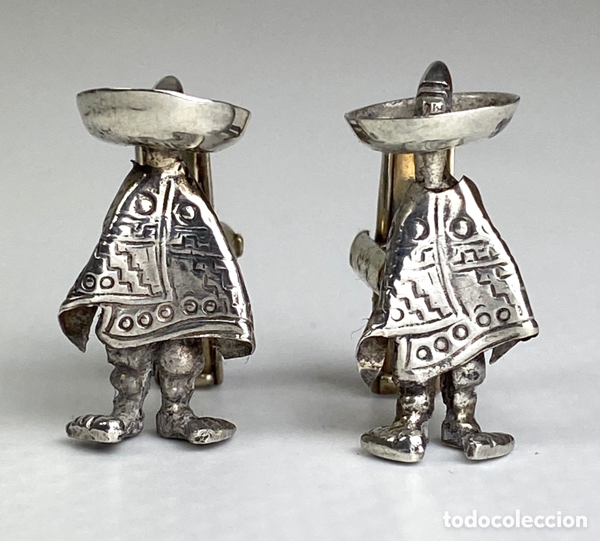 Antig&uuml;edades: PAREJA DE GEMELOS EN FORMA DE MEJICANOS - Foto 1