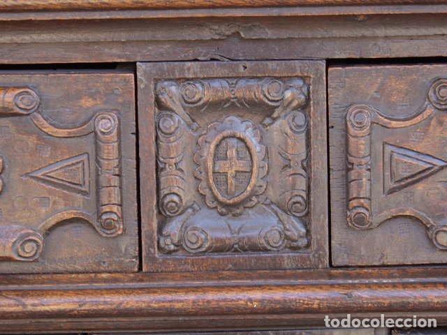 Antig&uuml;edades: Bahut deux corps XVII&egrave;me en ch&ecirc;ne - Foto 5