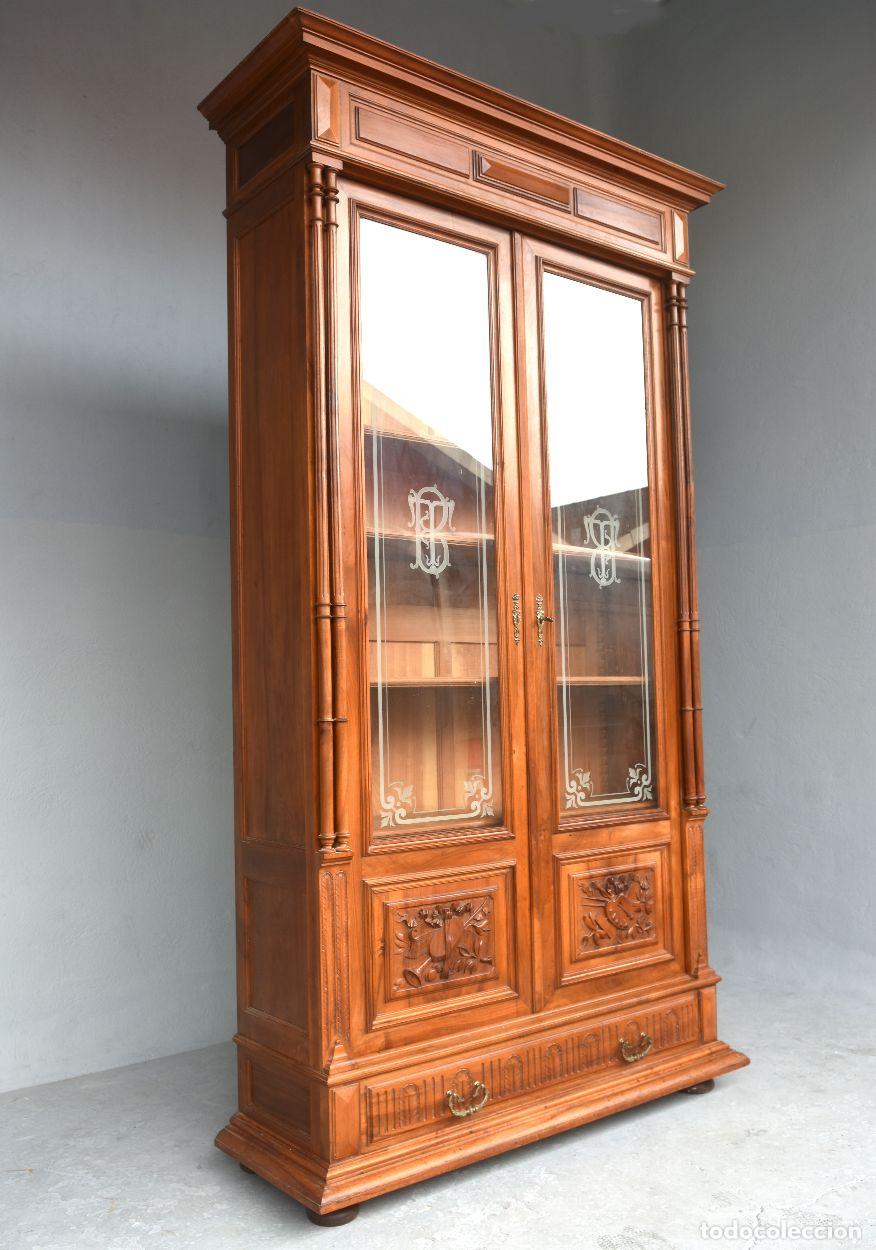 Antig&uuml;edades: Biblioth&egrave;que style Renaissance en noyer XIX&egrave;me - Foto 2