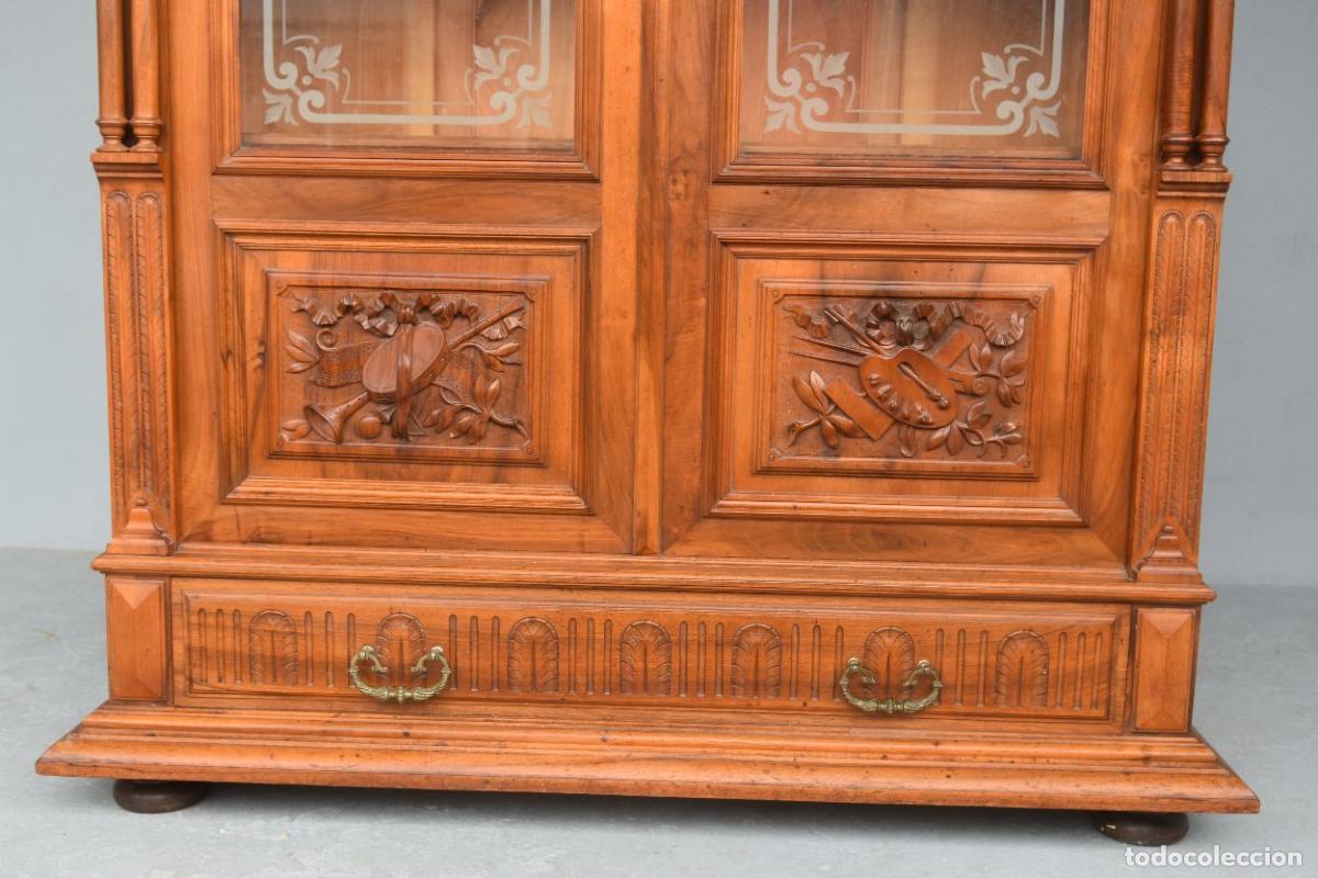 Antig&uuml;edades: Biblioth&egrave;que style Renaissance en noyer XIX&egrave;me - Foto 8
