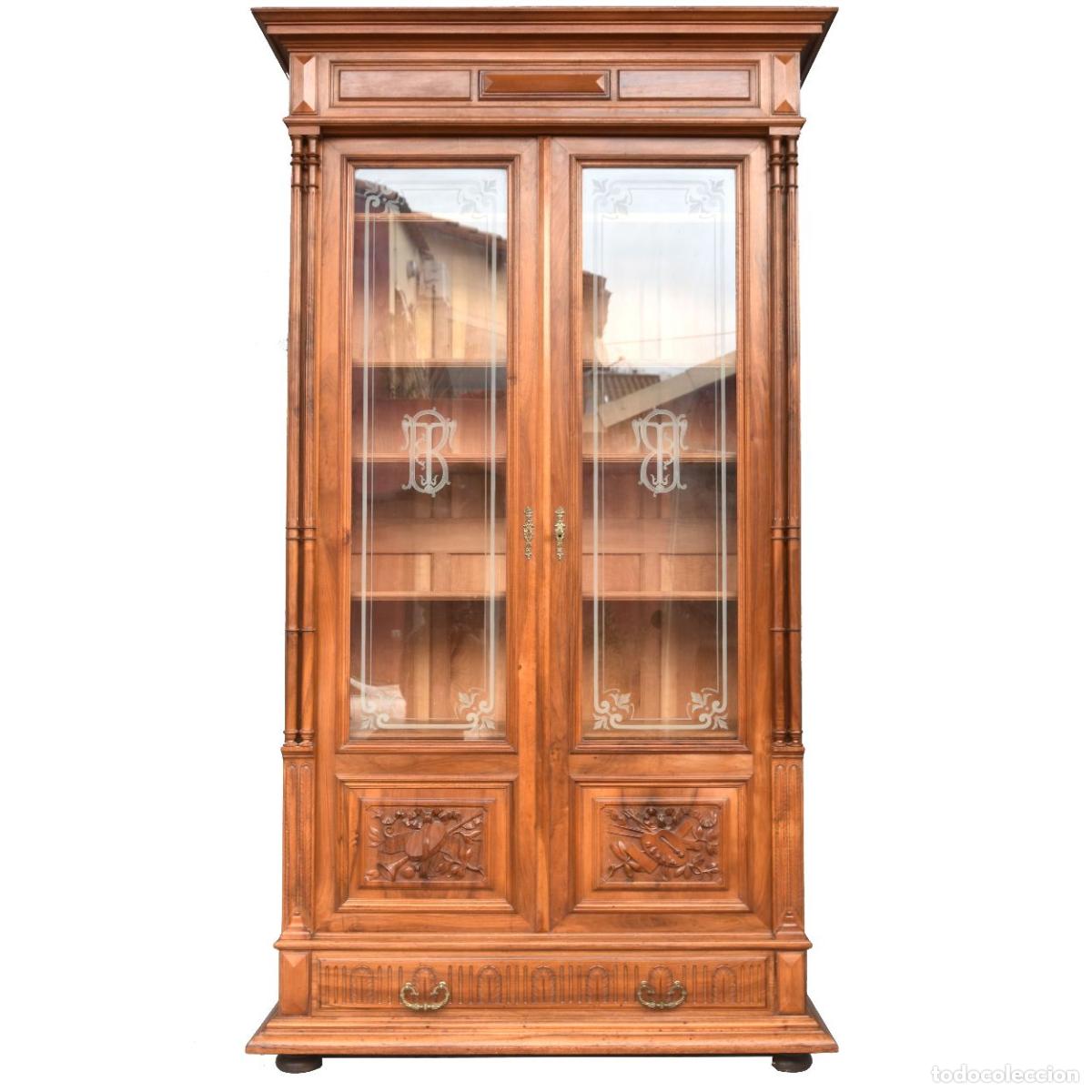 Antig&uuml;edades: Biblioth&egrave;que style Renaissance en noyer XIX&egrave;me - Foto 1