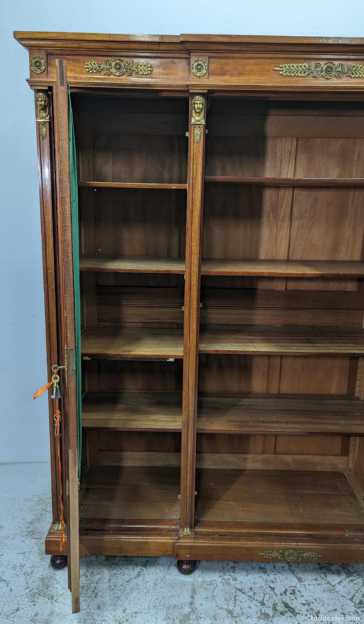 Antig&uuml;edades: Biblioth&egrave;que acajou style Empire - Foto 6