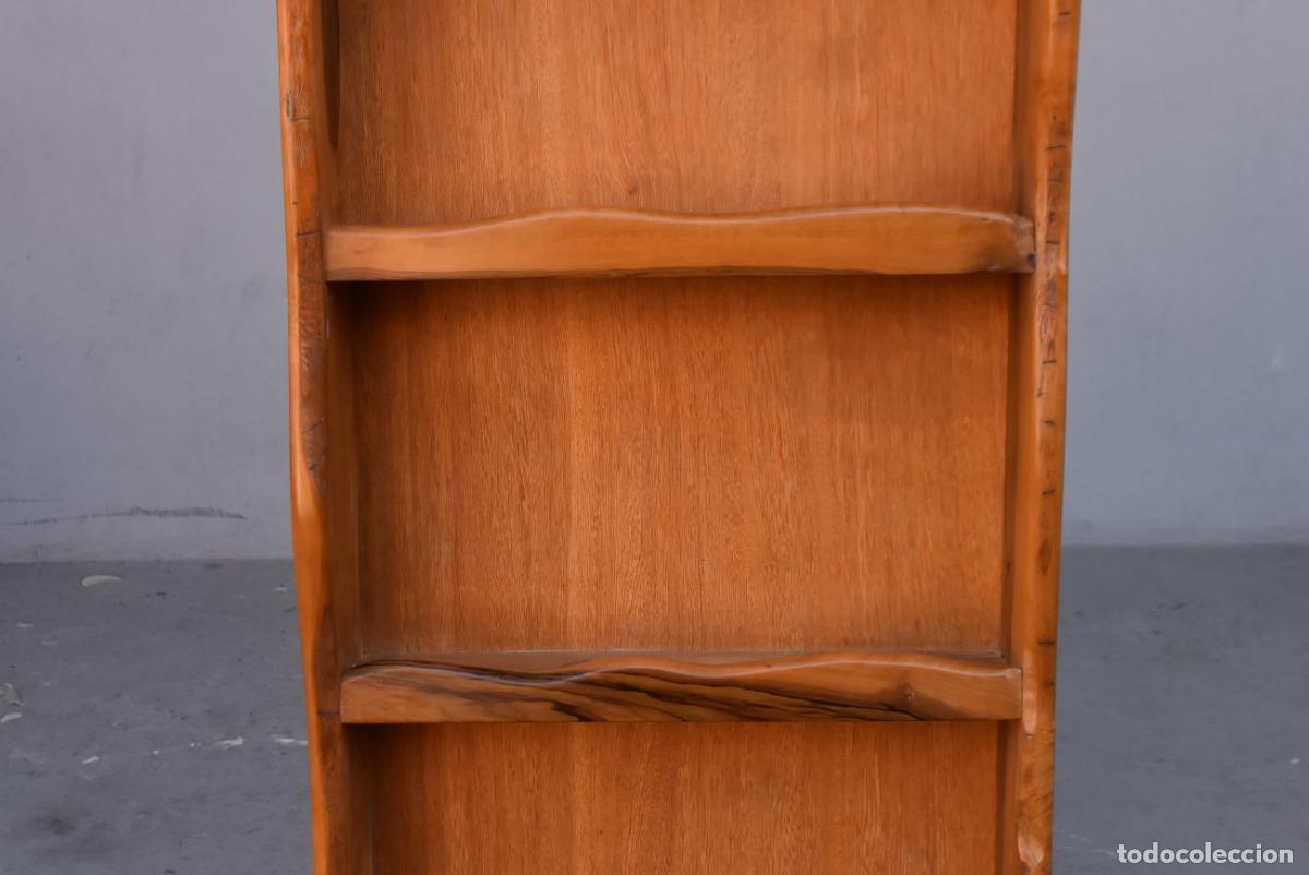 Antig&uuml;edades: Bibus biblioth&egrave;que Brutaliste forme libre en olivier - Foto 4